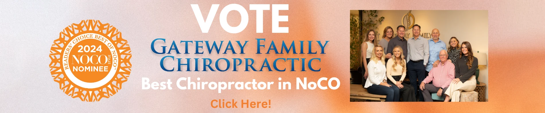 Chiropractor Loveland CO David And Michael Hughes With Team Vote